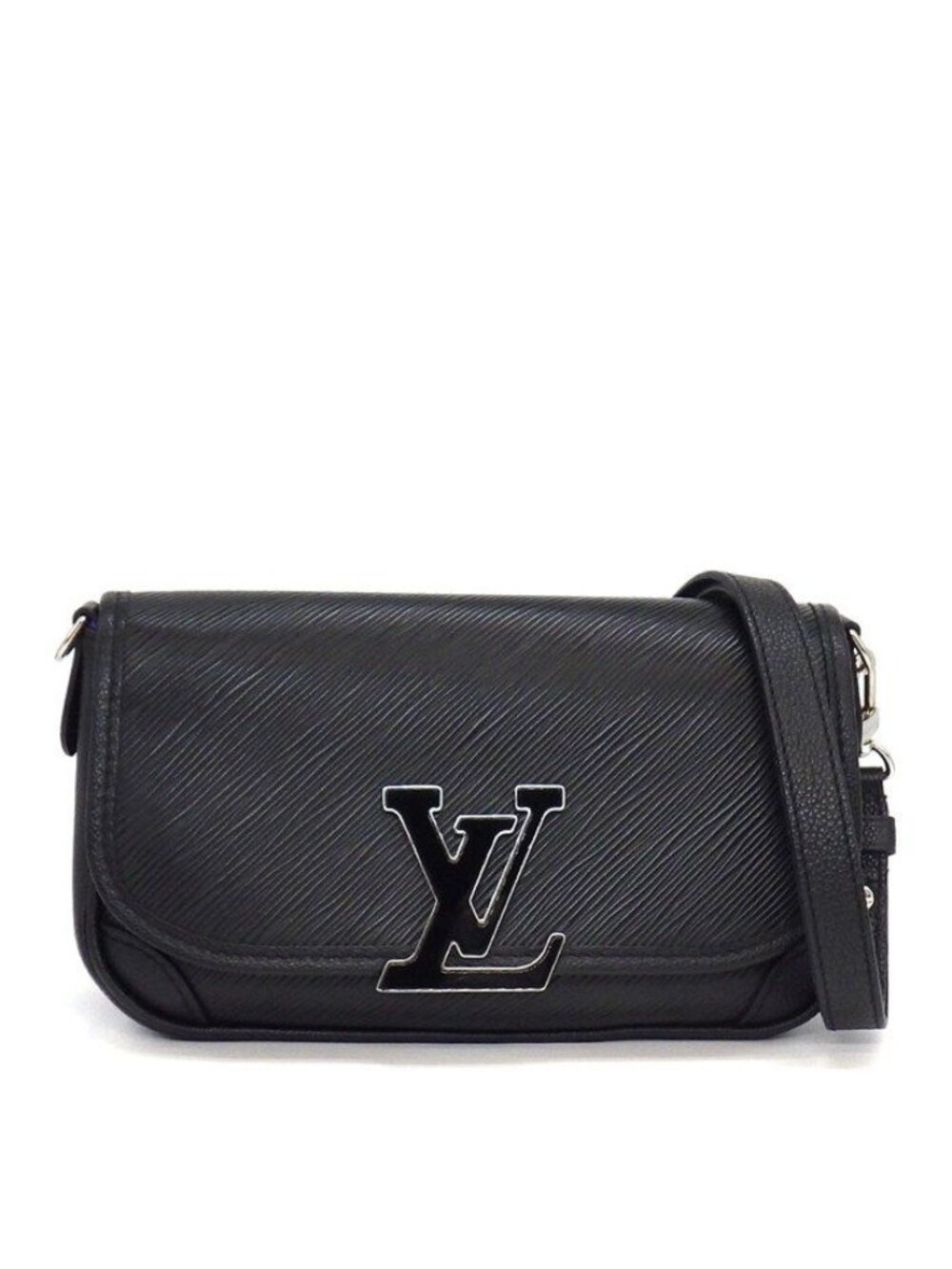 Louis Vuitton Shoulder Bag 2-Way 3way Buci NM Black Epi Leather Silver